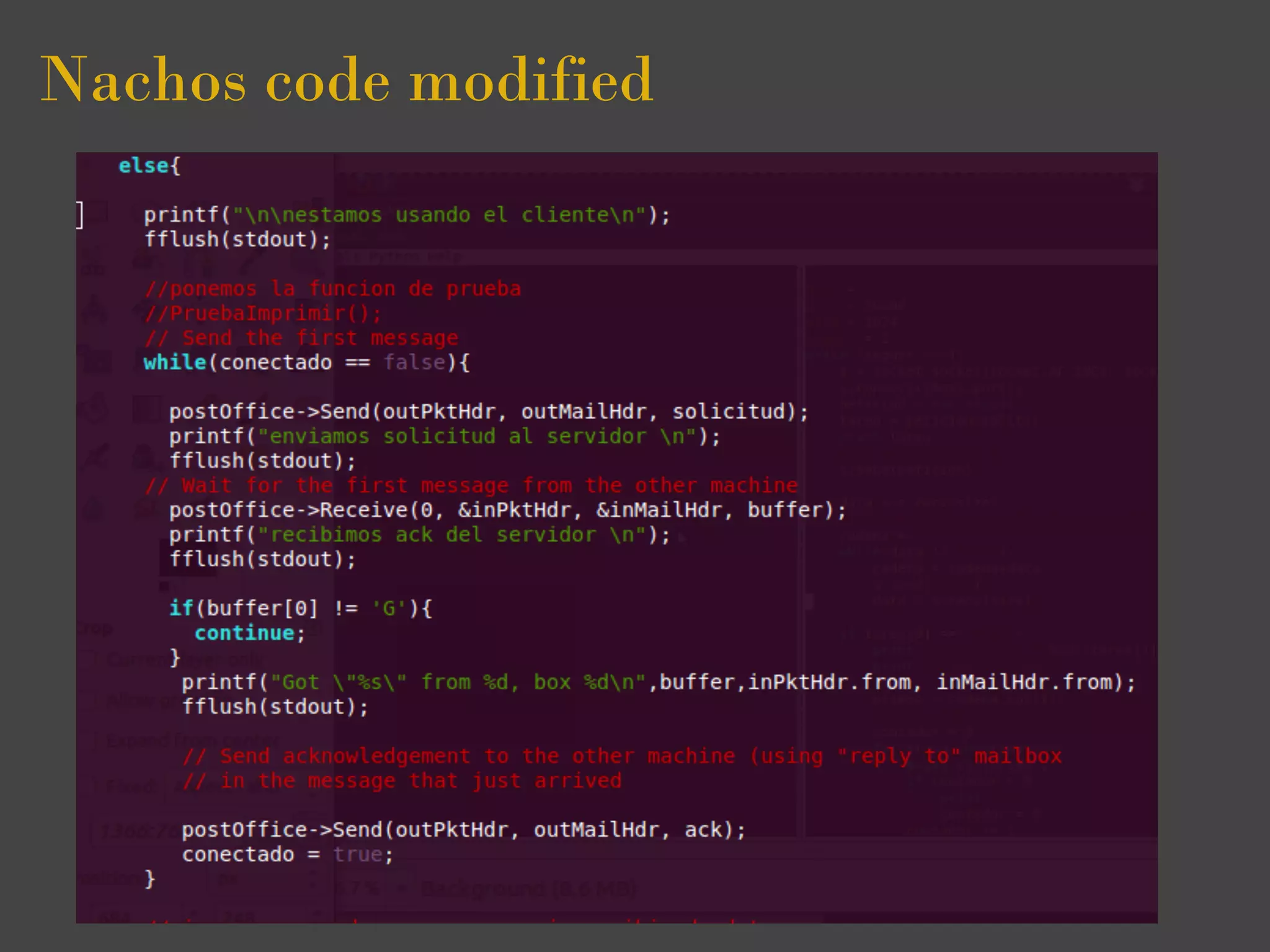 Nachos code modified
 