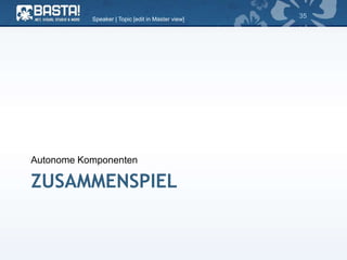 ZUSAMMENSPIEL
Autonome Komponenten
Speaker | Topic [edit in Master view]
35
 