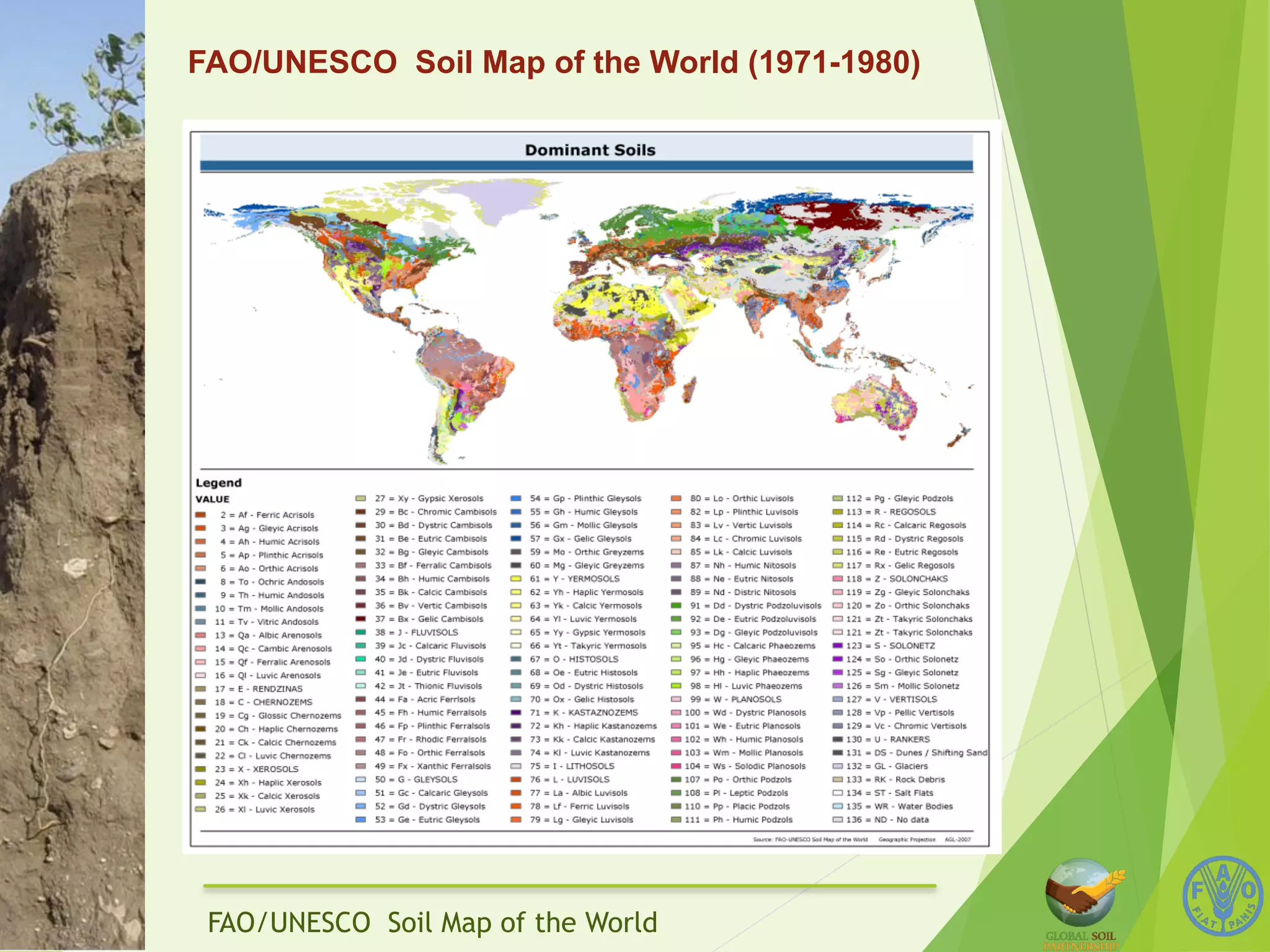 FAO/UNESCO Soil Map of the World (1971-1980) 
FAO/UNESCO Soil Map of the World 
 