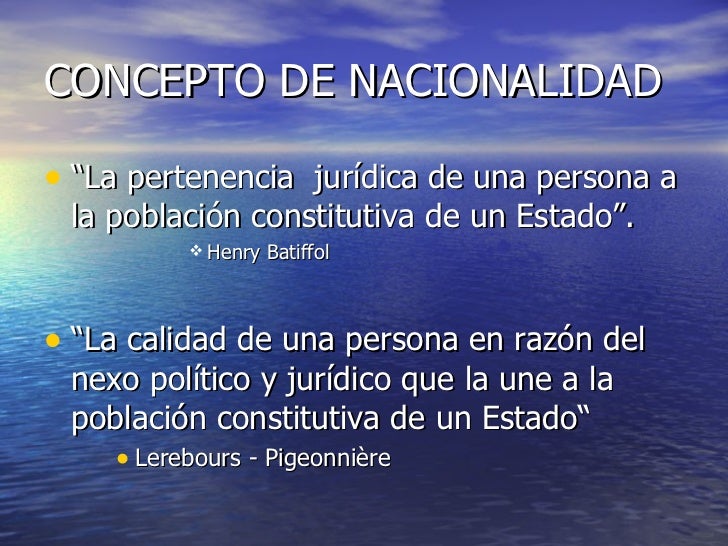 Nacionalidad Nacionalidad