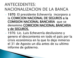 Nacionalización y privatización de la banca | PPSX