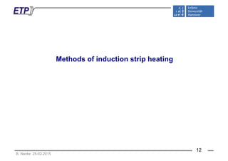 Methods of induction strip heating
B. Nacke: 25-02-2015
12
 