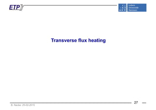 Transverse flux heating
B. Nacke: 25-02-2015
27
 