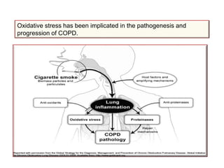 Oxidative stress has been implicated in the pathogenesis and
progression of COPD.
 