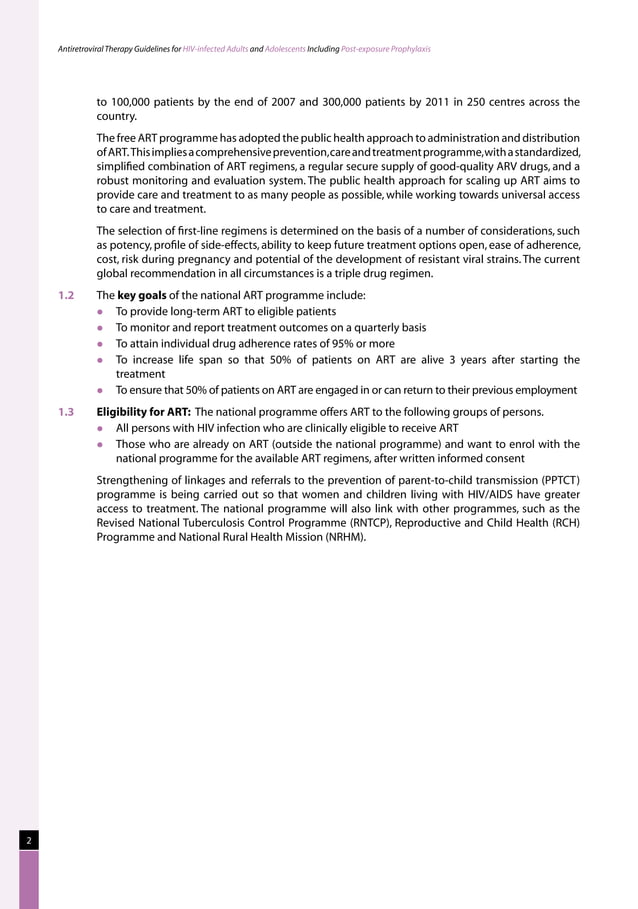 Naco guidelines for hiv aids management | PDF