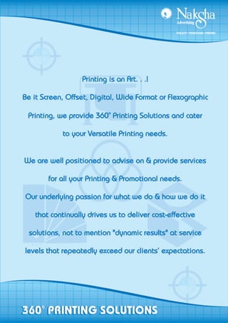 Naksha Advertising - Company Credentials