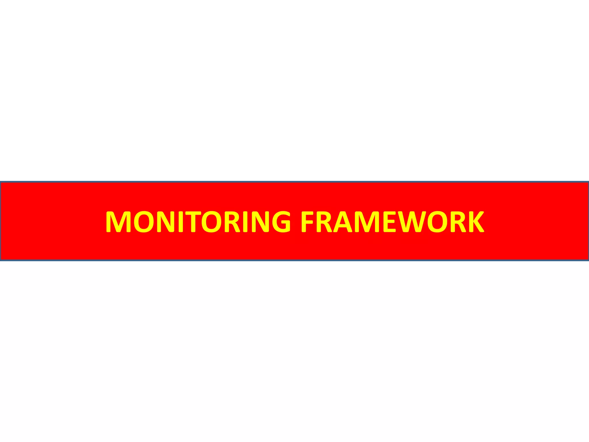 MONITORING FRAMEWORK
 