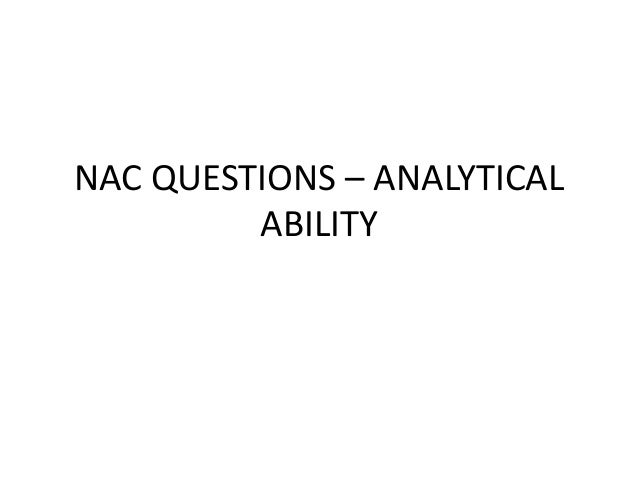 analytical ability