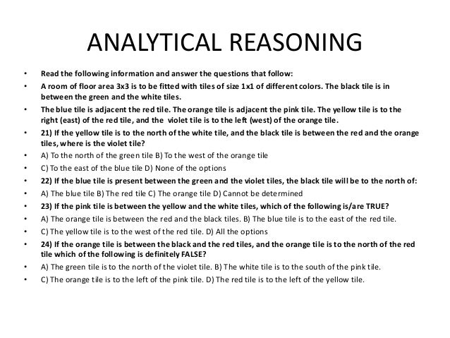 analytical ability