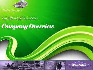 Nacre Systems


Company Overview




                Copyrights @ Nacre Systems
 