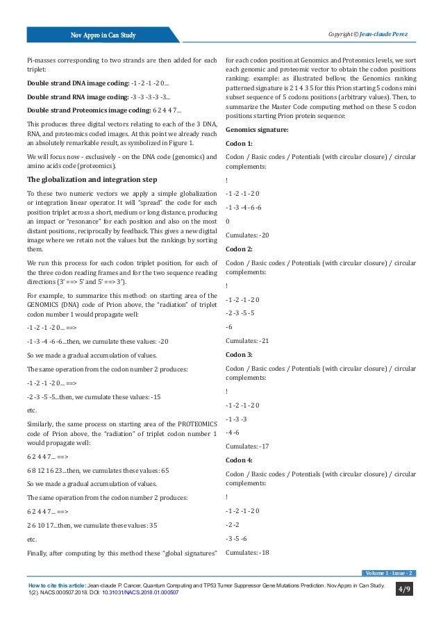 Cancer, Quantum Computing and TP53 Tumor Suppressor Gene Mutations Prediction_Crimson Publishers Slide 4