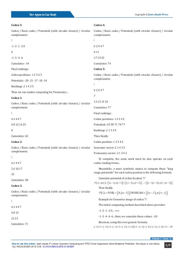 Cancer, Quantum Computing and TP53 Tumor Suppressor Gene Mutations Prediction_Crimson Publishers Slide 5