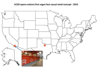 UCSD opens nations first vegan fast casual retail concept - 2012
 