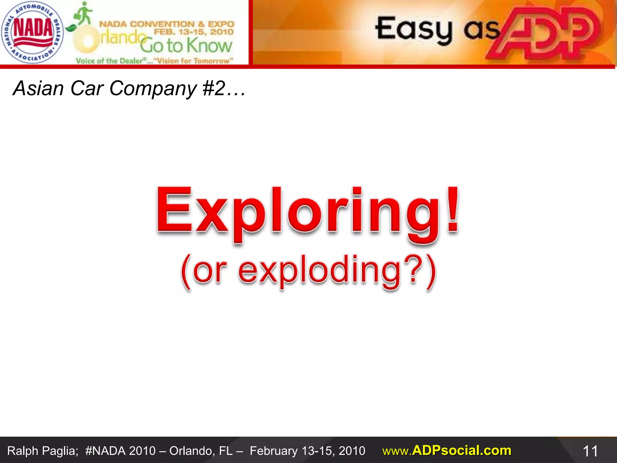 Asian Car Company #2…  