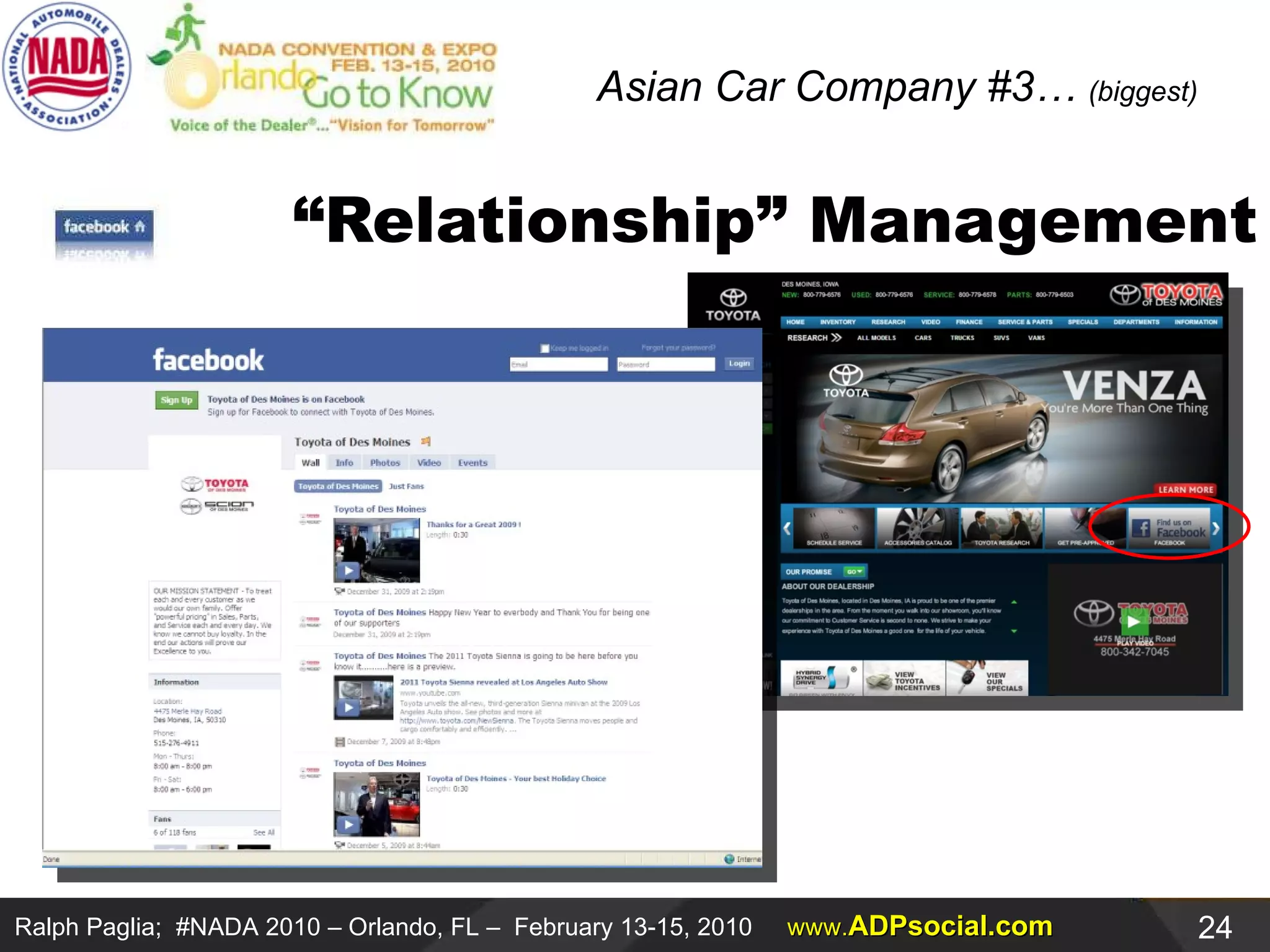 “ Relationship” Management Asian Car Company #3…  (biggest) 