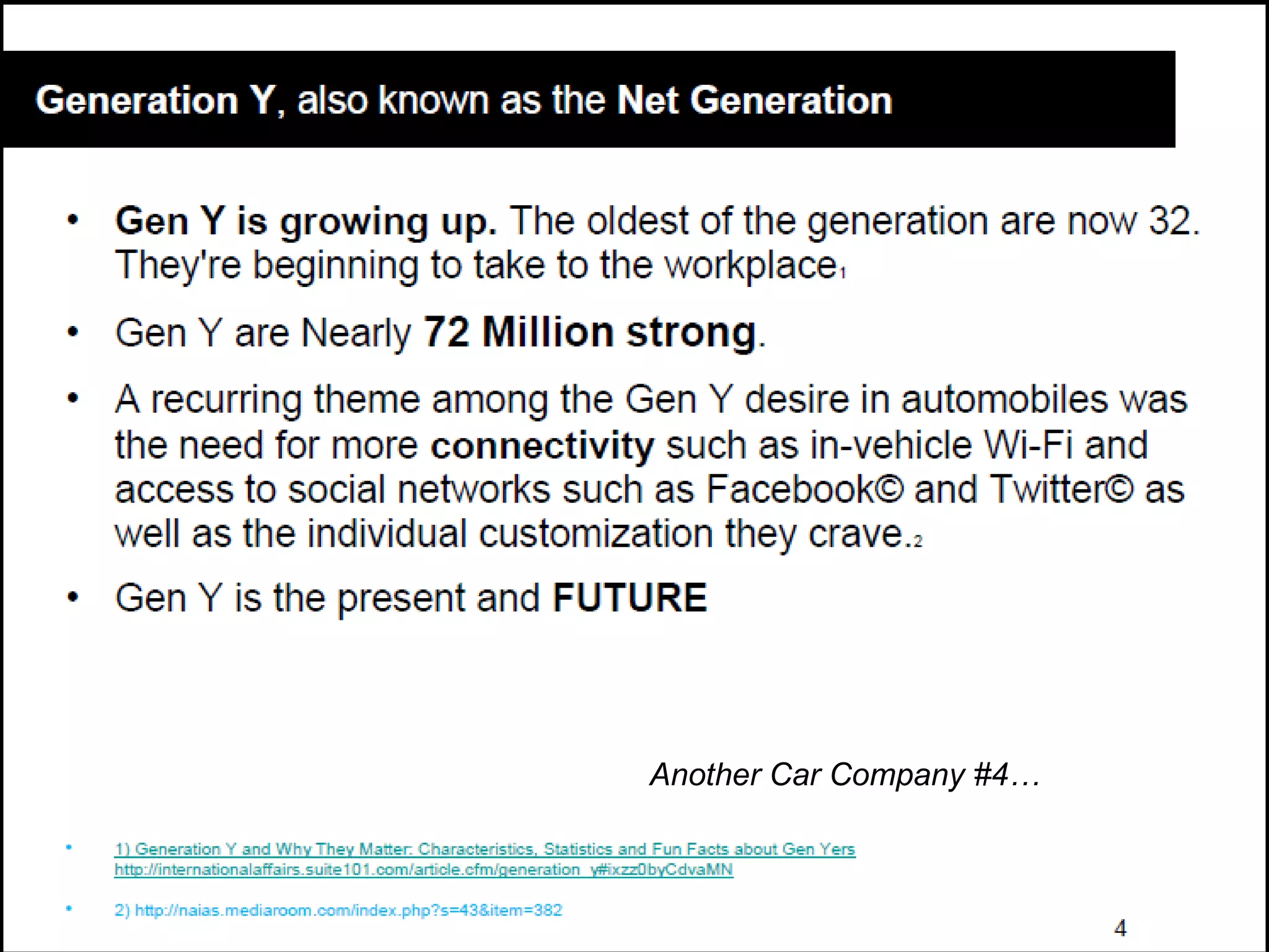 Another Car Company #4…  