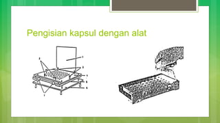 Pengisian kapsul dengan alat
 