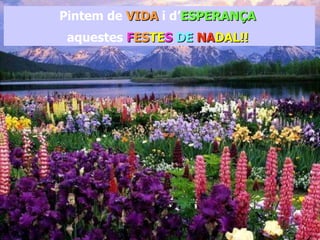 Pintem de  VIDA  i d’ ESPERANÇA   aquestes  F ES TE S   DE   NA DAL!!   
