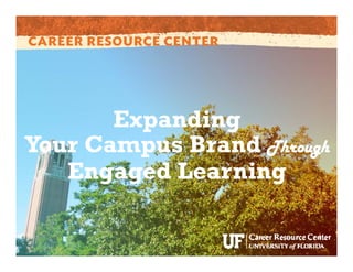 Expanding
Your Campus Brand Through
Engaged Learning
 