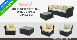 Nadi pe wicker sectional option c 4 piece bundle set