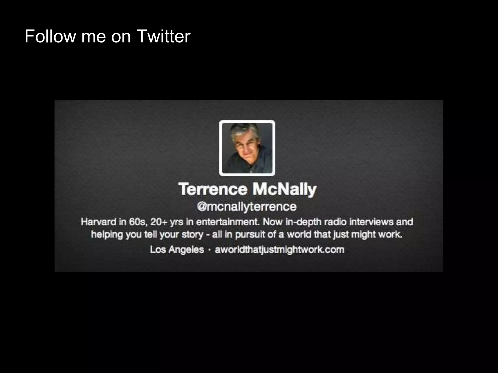 Follow me on Twitter
 