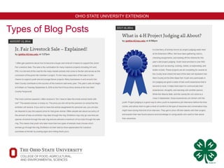 6
OHIO STATE UNIVERSITY EXTENSION
Types of Blog Posts
 