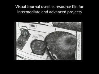 Visual Journal used as resource file for
 intermediate and advanced projects
 