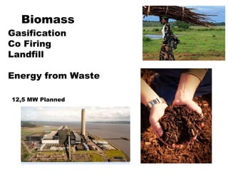 Biomass
Gasification
Co Firing
Landfill
Energy from Waste
12,5 MW Planned