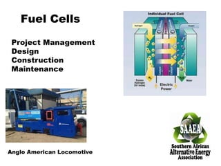Fuel Cells
Project Management
Design
Construction
Maintenance
Anglo American Locomotive