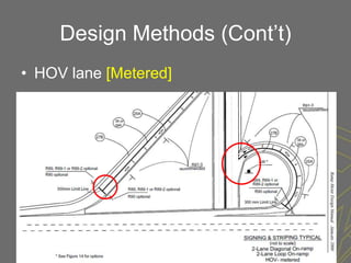 Design Methods (Cont’t)
• HOV lane [Metered]
 