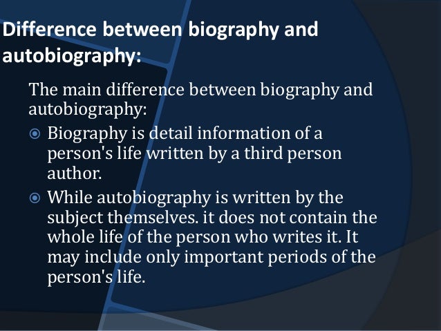 Diff B W Biography And Autobiography | biography and autobiography in social sciences Diff B W Biography And Autobiography | biography and autobiography in social sciences