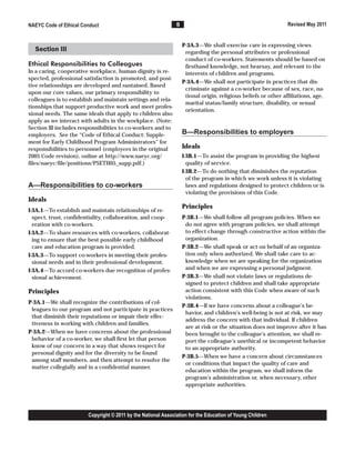 NAEYC Code of Ethical Conduct Resource Book | PDF