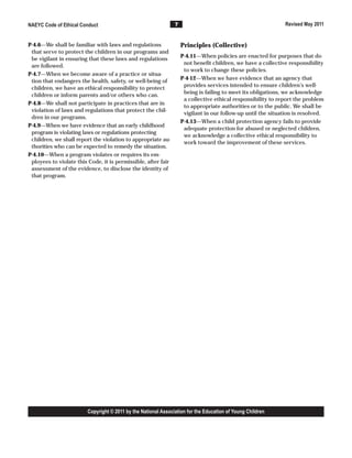 NAEYC Code of Ethical Conduct Resource Book PDF