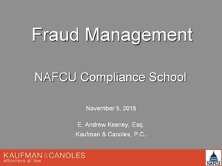 NAFCU - Fraud Management