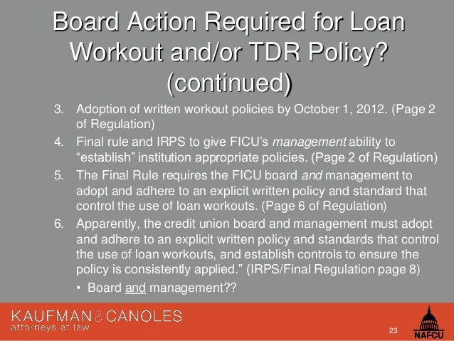 Nafcu Regulatory Compliance Seminar Required Policies And Risk Asse