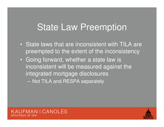 TILA - RESPA An Overview | PDF