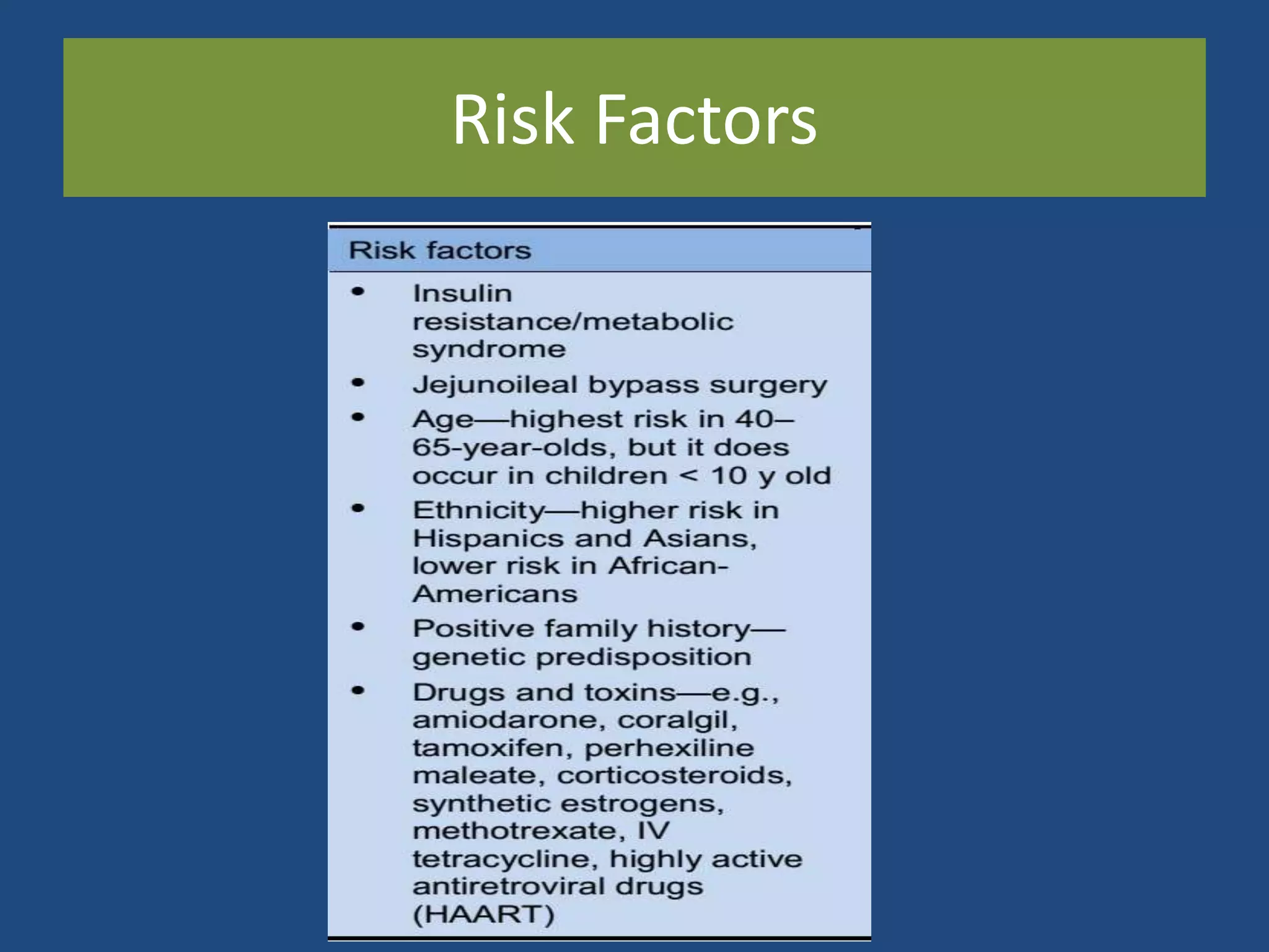 Risk Factors
 