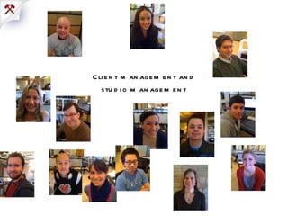 Client management and studio management 