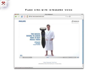 Flash sites with integrated video 