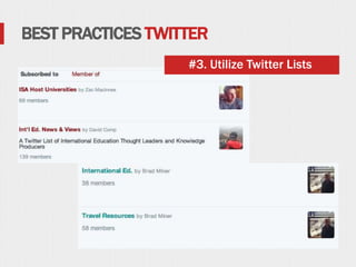 Best Practices Using Twitter Using Social Media to Enhance Career Development | PPTX