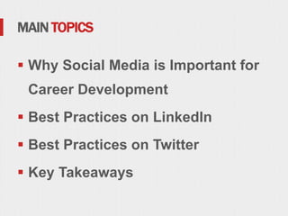 Using Social Media to Enhance Career Development | PPTX