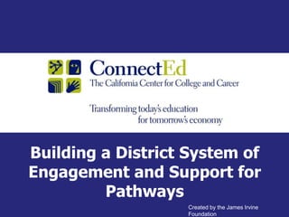 Building a District System of Engagement and Support for Pathways Created by the James Irvine Foundation 