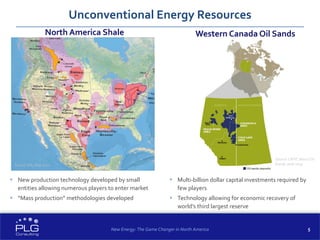 5
Unconventional Energy Resources
North America Shale
Source: EIA, May 2011
Western Canada Oil Sands
Source: CAPP, About Oil
Sands, June 2013
New Energy: The Game Changer in North America
 New production technology developed by small
entities allowing numerous players to enter market
 “Mass production” methodologies developed
 Multi-billion dollar capital investments required by
few players
 Technology allowing for economic recovery of
world’s third largest reserve
 