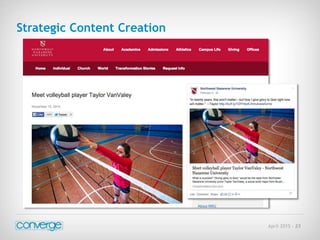 April 2015 - 25
Strategic Content Creation
 
