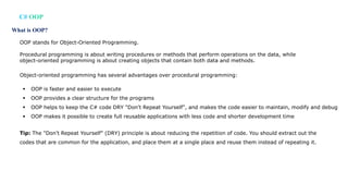 Mahmoud NaGa C# object oriented programming OOP | PDF