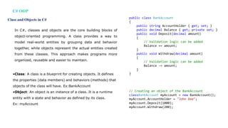 Mahmoud NaGa C# object oriented programming OOP | PDF
