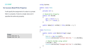 Mahmoud NaGa C# object oriented programming OOP | PDF