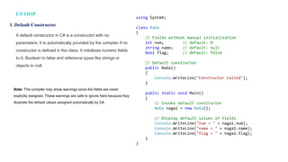 Mahmoud NaGa C# object oriented programming OOP | PDF