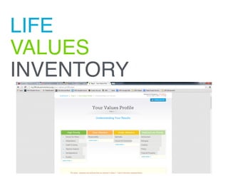 LIFE
VALUES
INVENTORY
 