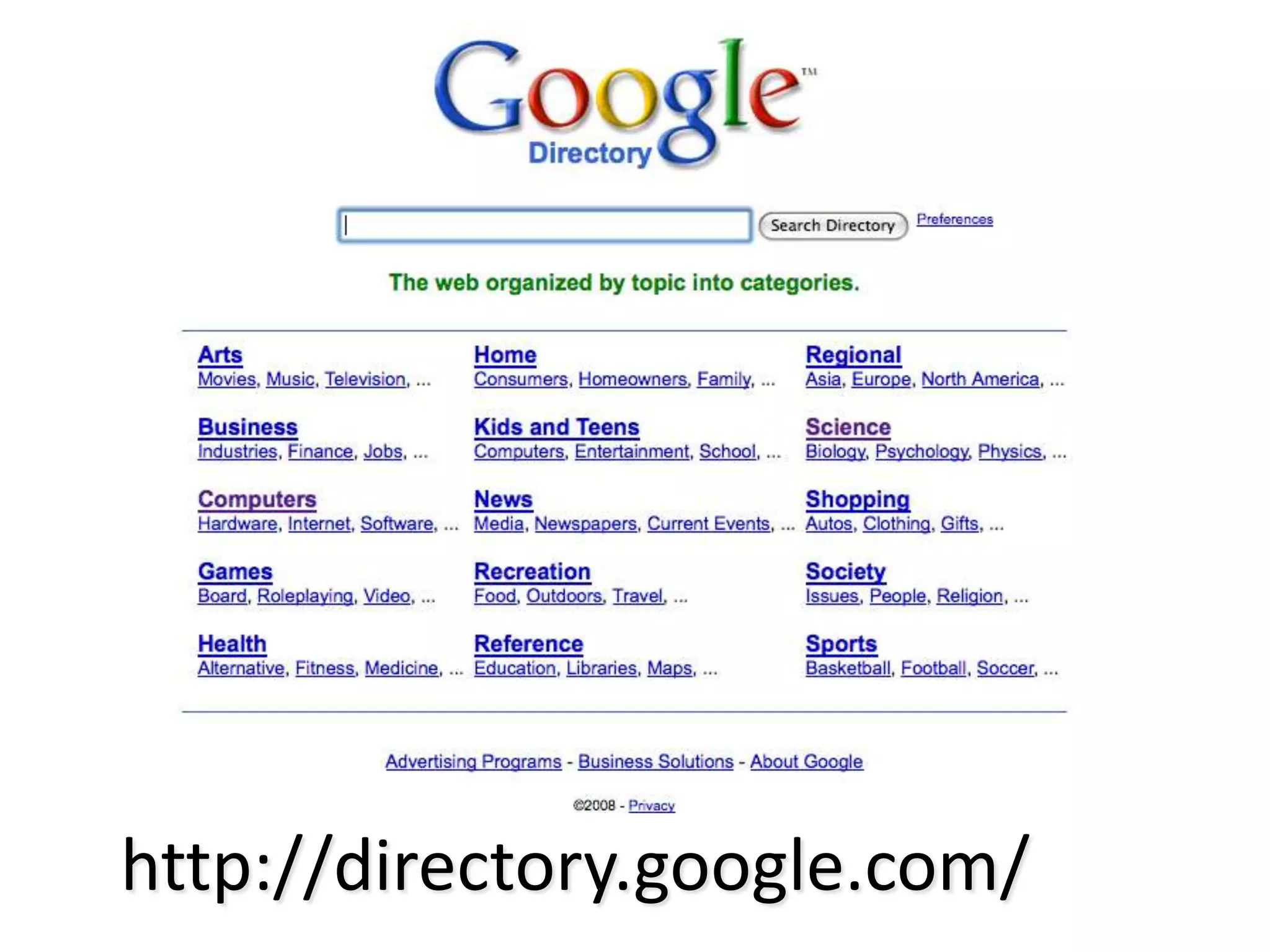http://directory.google.com/